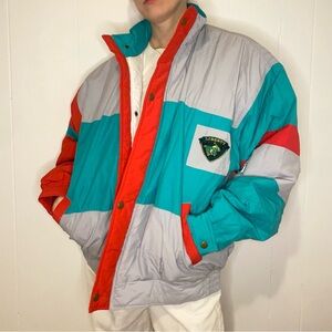 Vintage 90s NATURAL LIFE Men's Vibrant Puffer Jacket